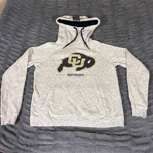 Colosseum Womens Colorado Buffaloes Hoodie Heather Gray Small Pullover NCAA